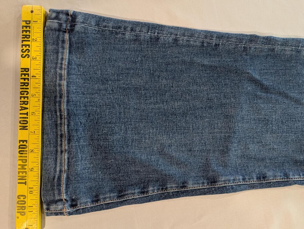 American Eagle Outfitters Jeans Womens 10 Long Blue Med Wash Super Hi-Rise Flare - Picture 6 of 11